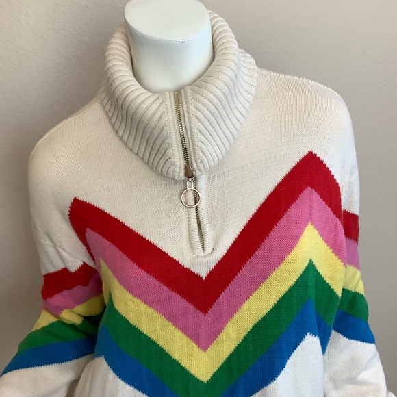 Show Me Your MuMu Colorful Chevron Women's Sweater - Picture 1 of 7